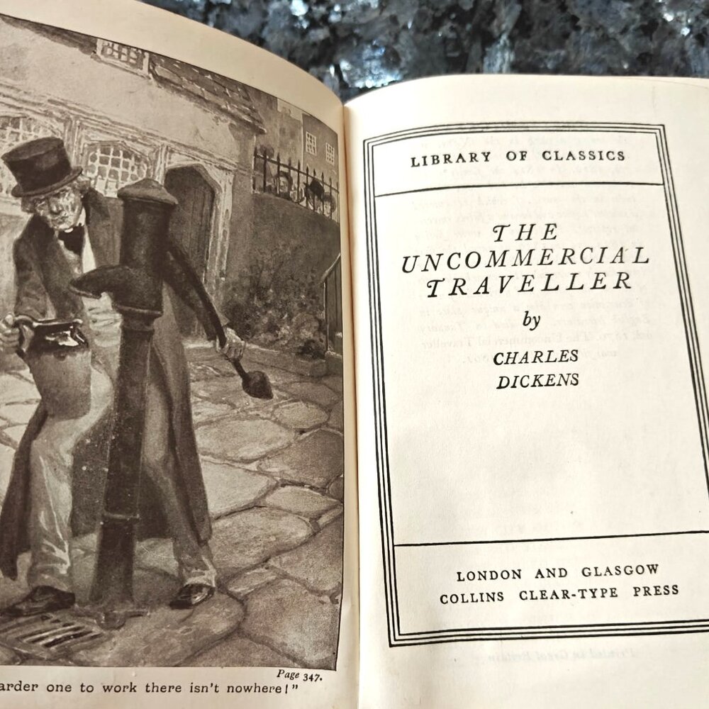 Charles Dickens Vintage Leather Red Book "The Uncommercial Traveler" - Picture 3 of 3